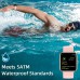 Dirrelo Smart Watch, Alexa Smartwatch for Android Phones iPhone Compatible Women Men, 1.69" Touch Screen 300+ Dials, 5ATM Waterproof Fitness Tracker Watch Heart Rate/Blood Oxygen/Sleep Monitor Blue